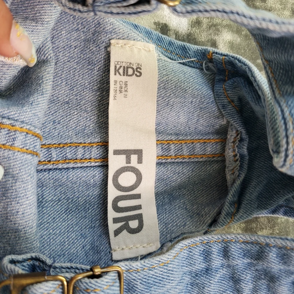 Cotton On Patch‎ Denim Short Overalls Size: 4